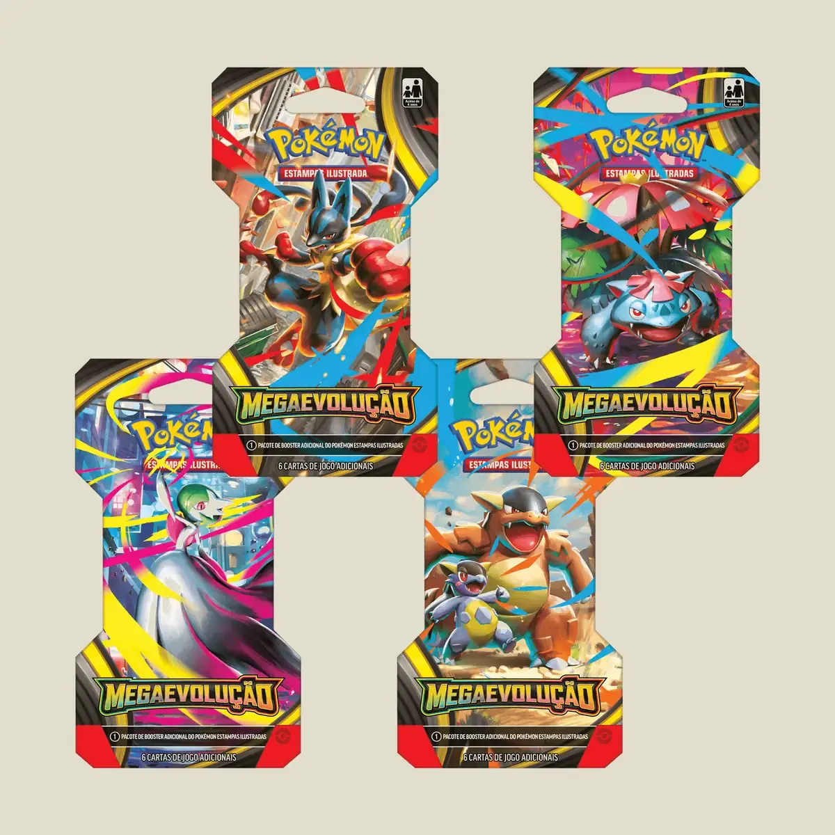 Blister com 1 Booster Avulso. Cada pacote contém 6 cartas de Escarlate e Violeta 9 - Amigos de Jornada
