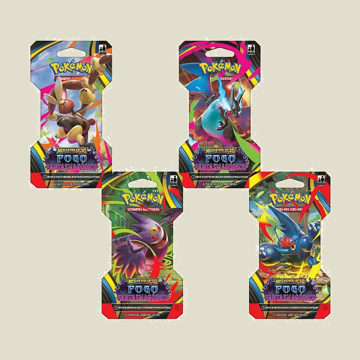 Blister com 1 Booster Avulso. Cada pacote contém 6 cartas de Escarlate e Violeta 9 - Amigos de Jornada