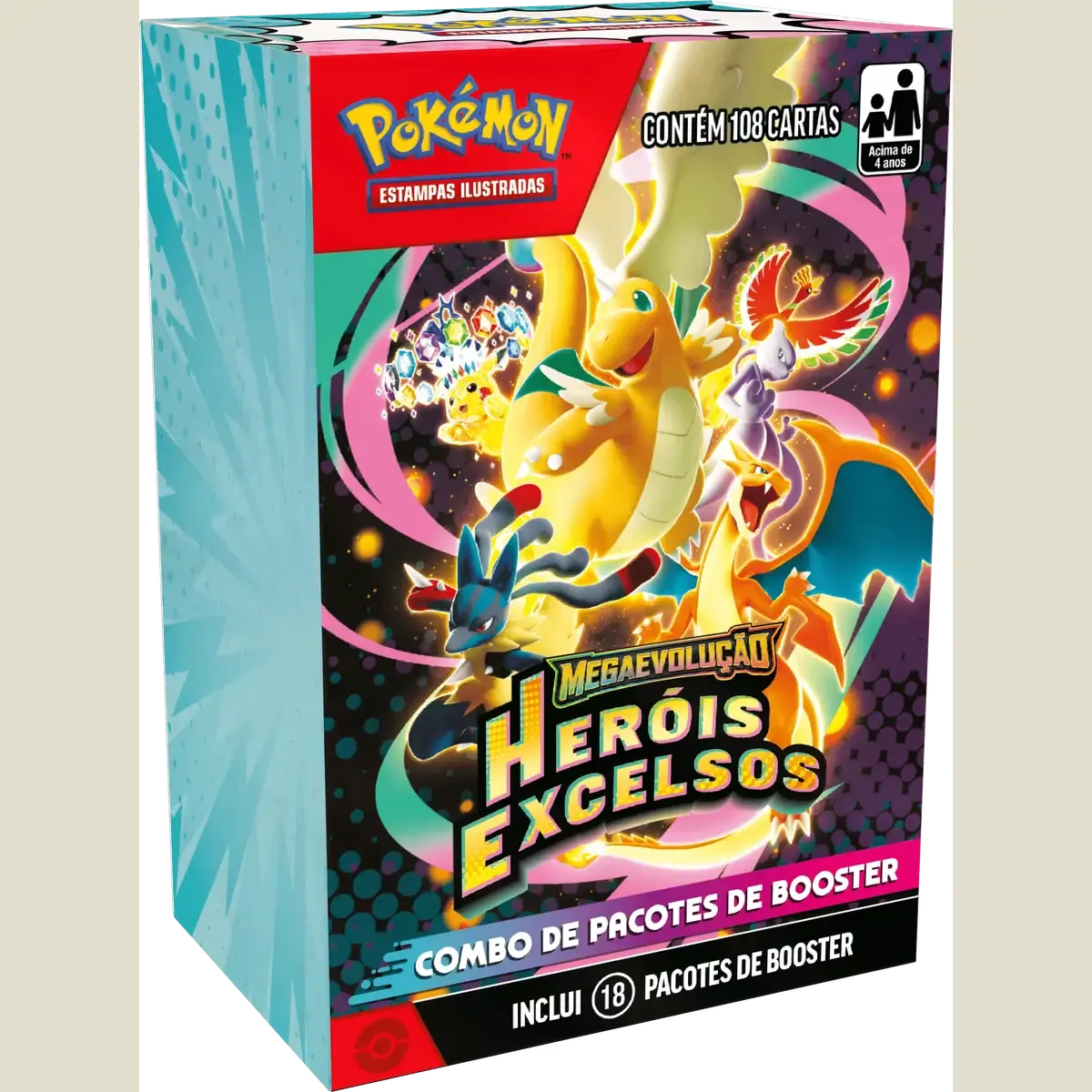 Produto em Português. O Combo de Pacotes contém 18 boosters com 6 cartas (cada) da edição